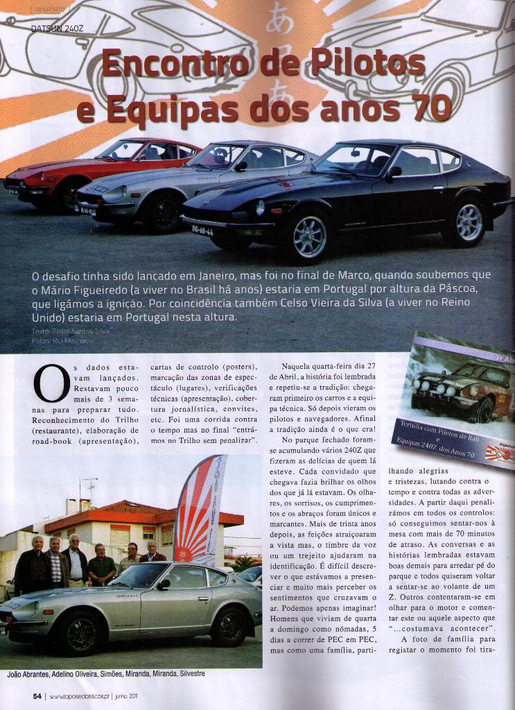 Topos e Clássicos Junho 2011 – AJA – Tertulia Pilotos Datsun 240Z
