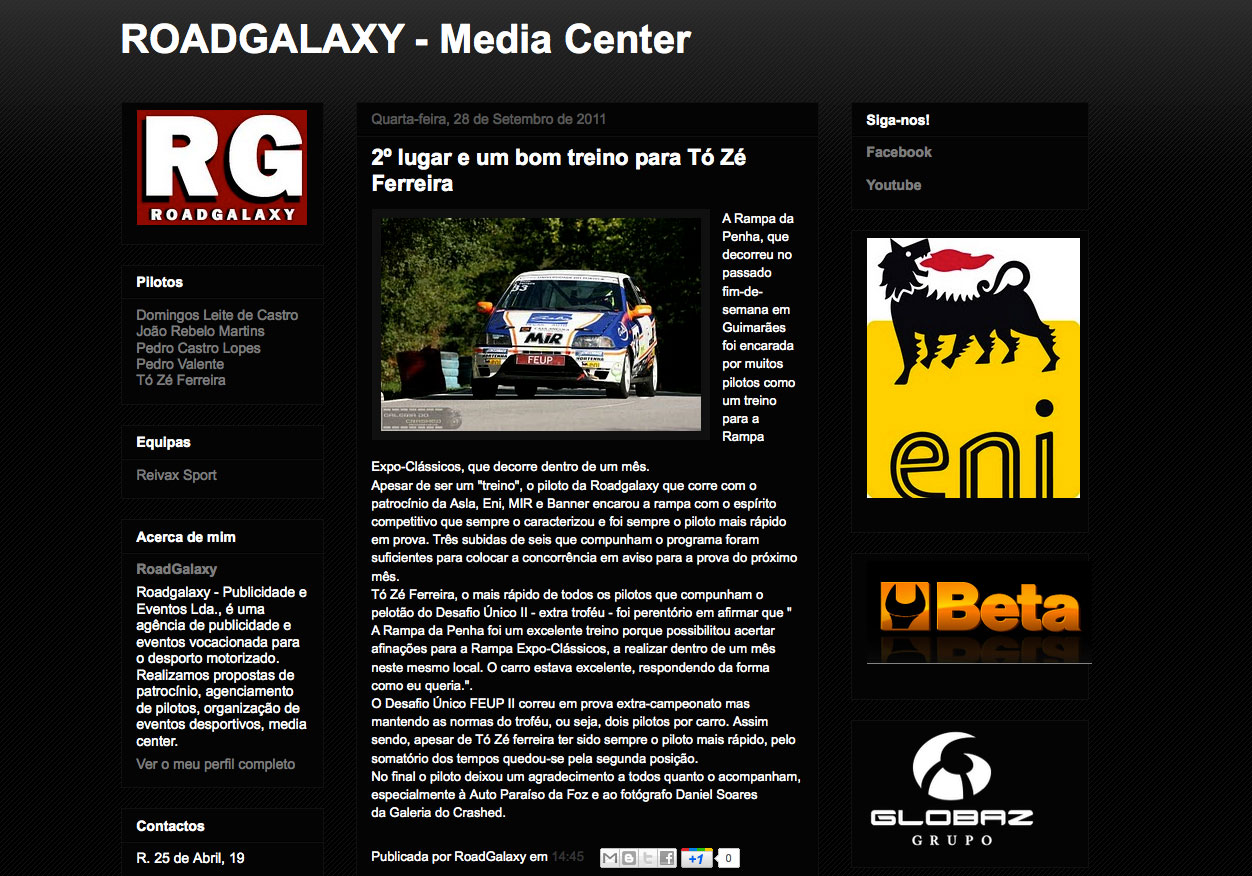 ROADGALAXY – Media Center – Tozé Ferreira